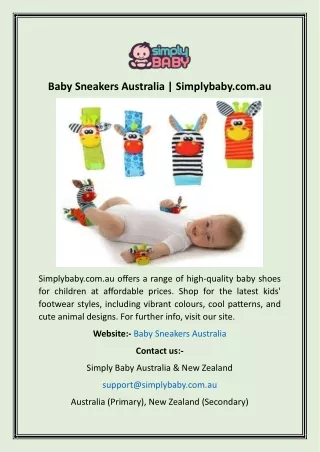 Baby Sneakers Australia  Simplybaby.com