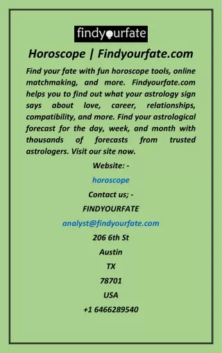 horoscope findyourfate com