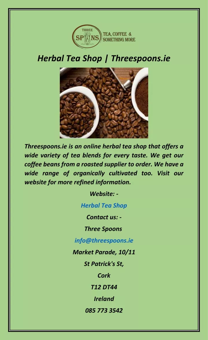 herbal tea shop threespoons ie