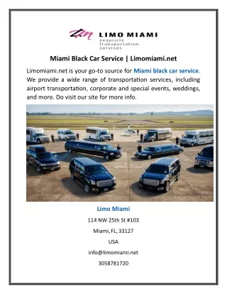 miami black car service limomiami net