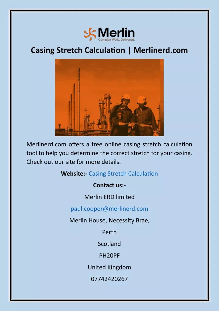 casing stretch calculation merlinerd com