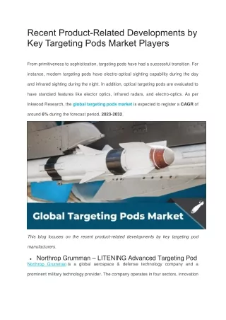 recent product related developments