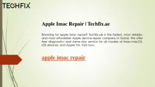 Apple Imac Repair  Techfix.ae