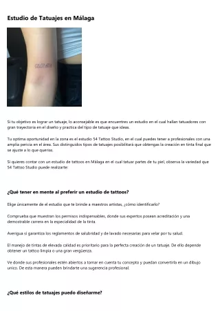 Tattoos en Estepona