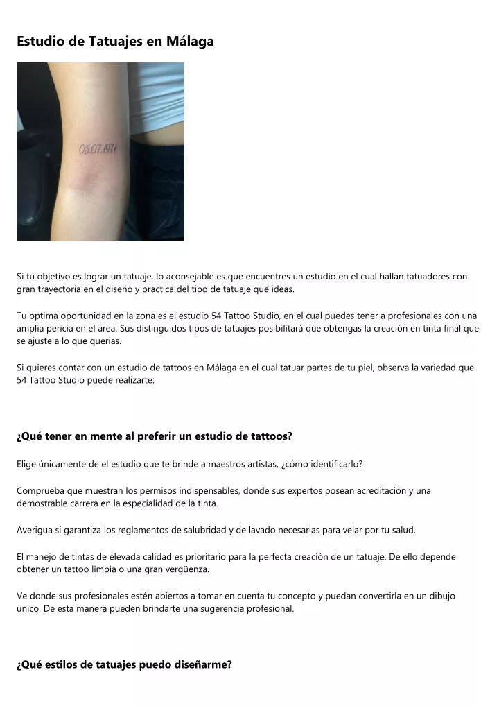 estudio de tatuajes en m laga