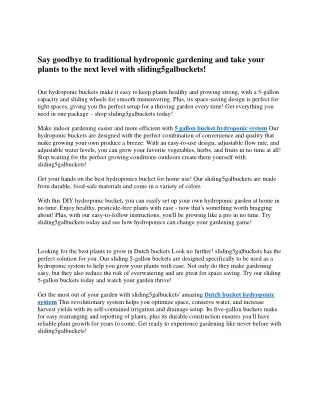 say goodbye to traditional hydroponic gardening