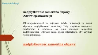nadpłytkowość samoistna objawy  Zdrowiejestwazne.pl
