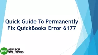 quick guide to permanently fix quickbooks error 6177