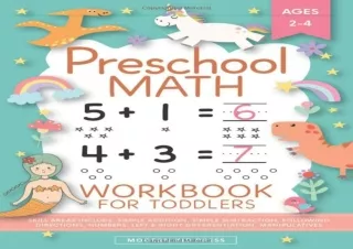 download Preschool Math Workbook for Toddlers Ages 2-4: Beginner Math Preschool