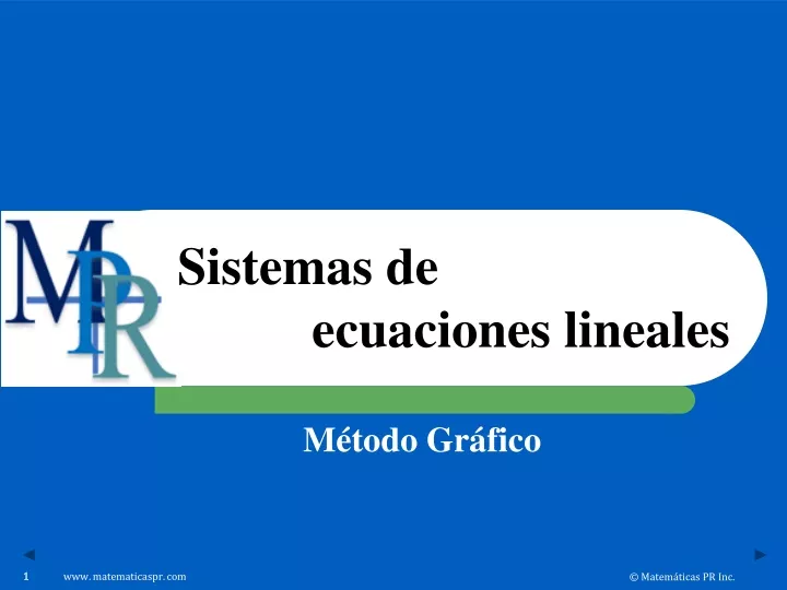 sistemas de ecuaciones lineales