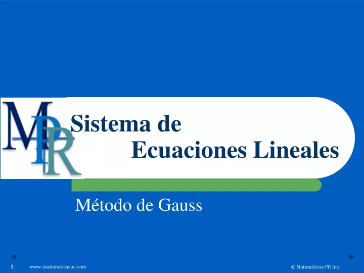 sistema de ecuaciones lineales