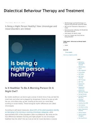 dialectical behaviour therapy and treatment
