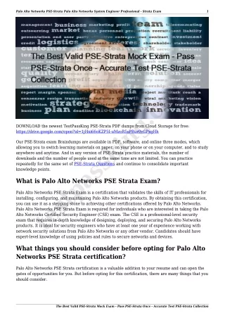 The Best Valid PSE-Strata Mock Exam - Pass PSE-Strata Once - Accurate Test PSE-Strata Collection