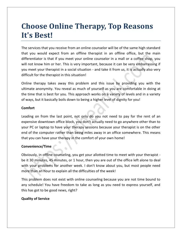 choose online therapy top reasons it s best