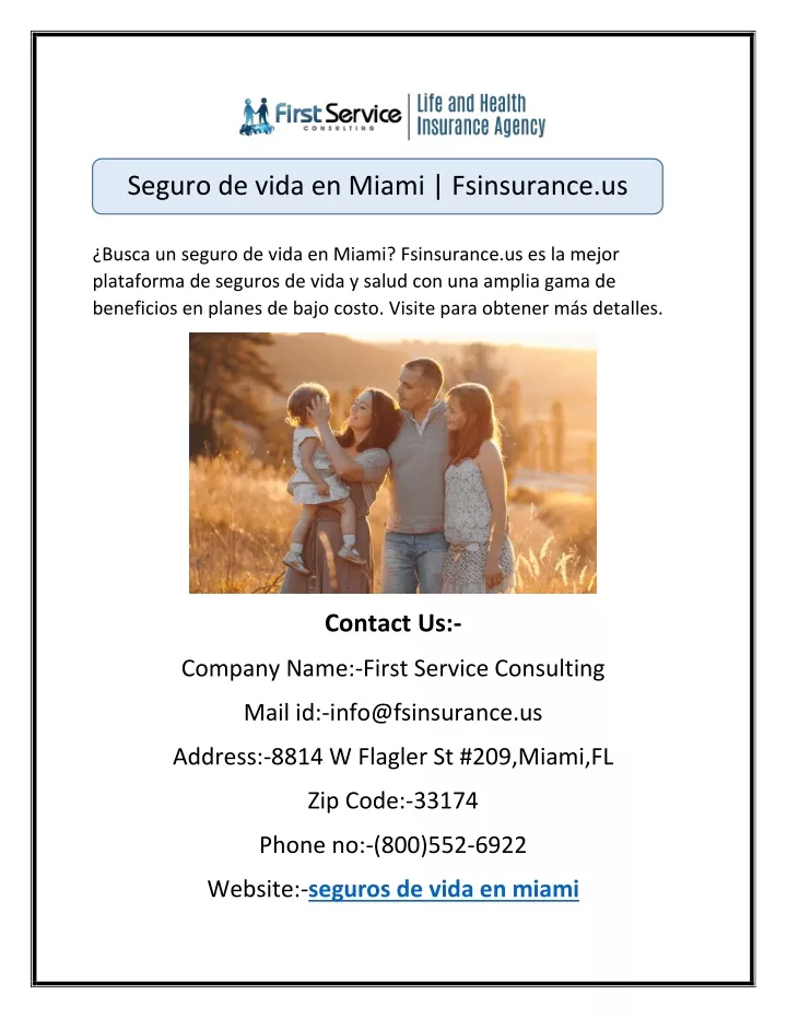 seguro de vida en miami fsinsurance us