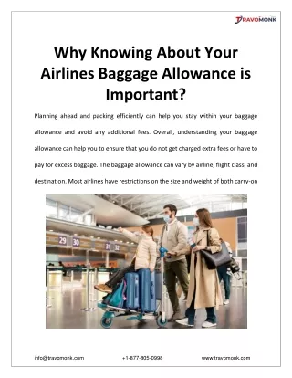 Why Knowing About Your Airlines Baggage Allowance is Important