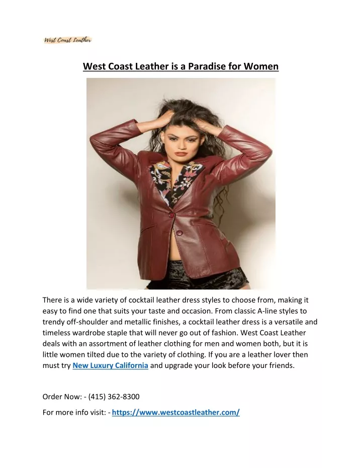 west coast leather is a paradise for women