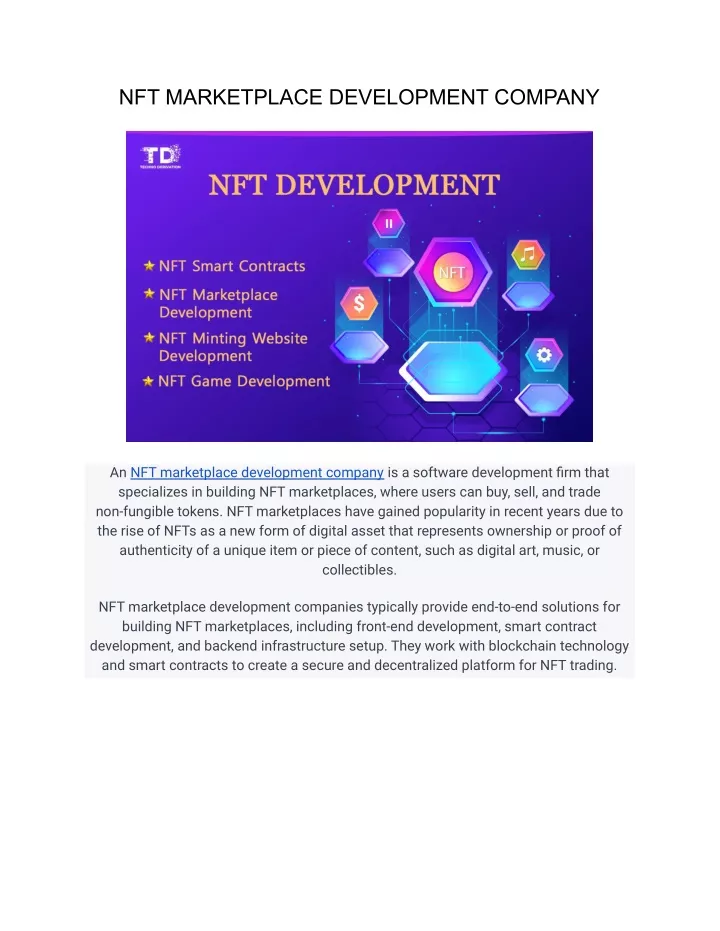 nft marketplace development company