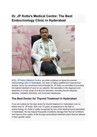 Top Endocrinologists in Hyderabad_ Helping You Take Control of Your Hormones