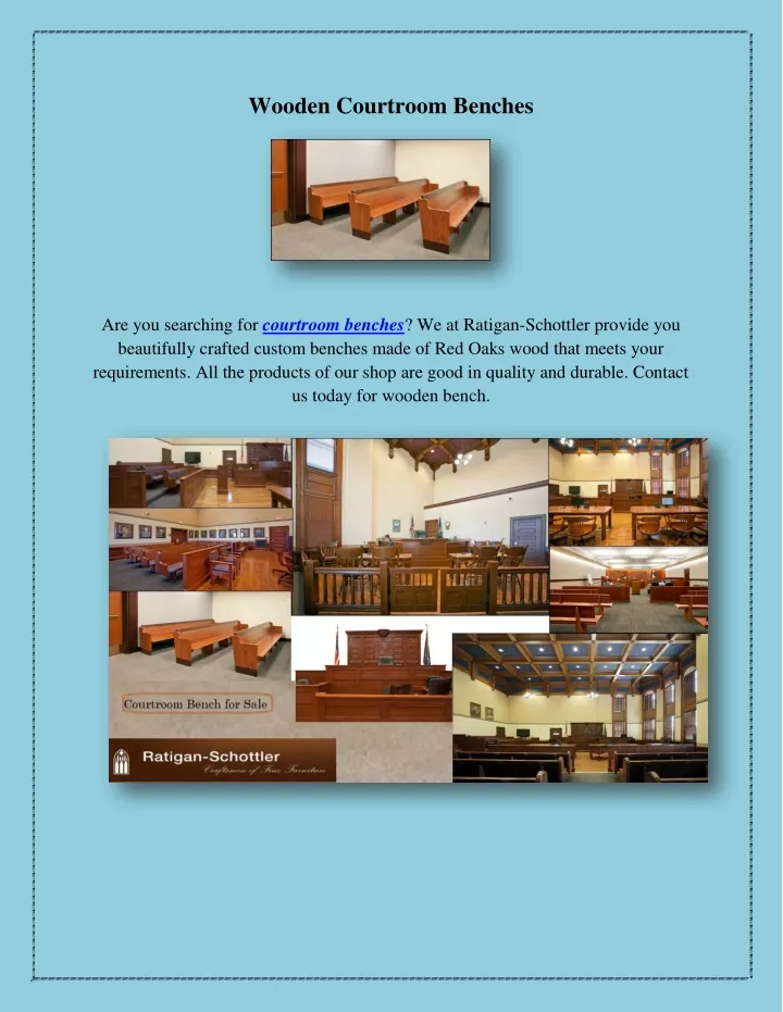 wooden courtroom benches