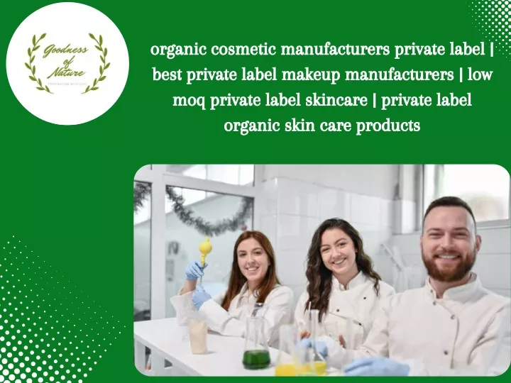 organic cosmetic manufacturers private label best