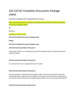 jus 510 gc complete discussions package latest