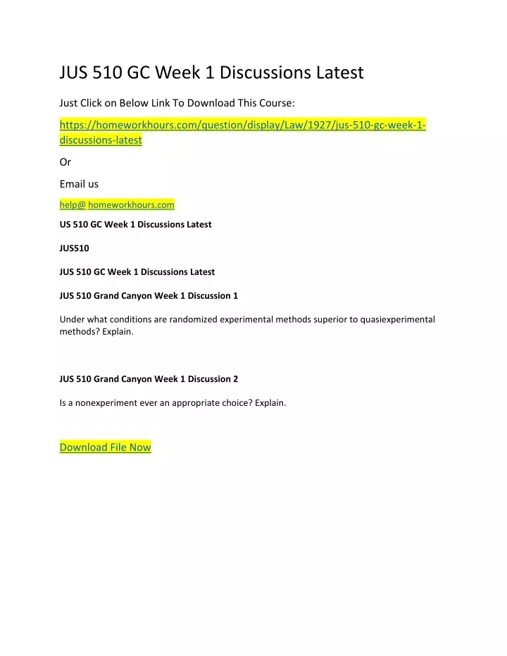 jus 510 gc week 1 discussions latest