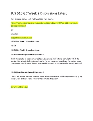 jus 510 gc week 2 discussions latest