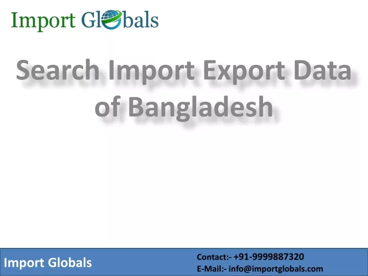 search import export data of bangladesh