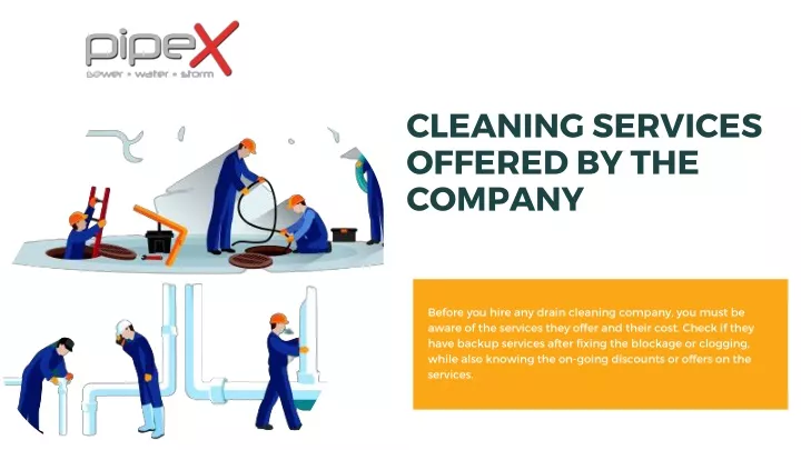 cleaning services offered by the company