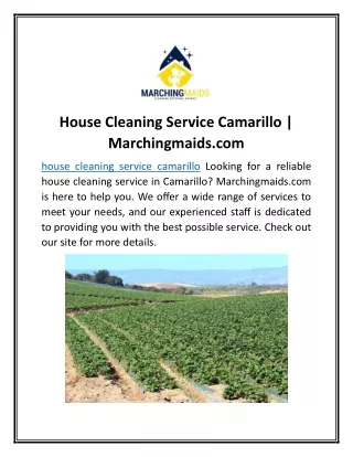 House Cleaning Service Camarillo | Marchingmaids.com