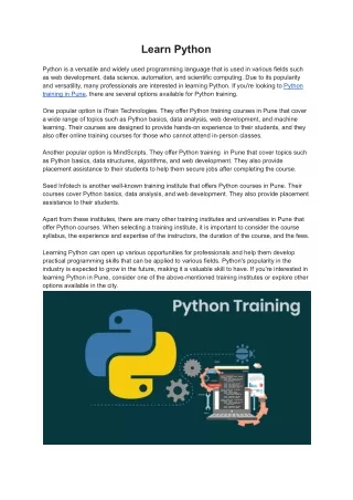 Learn Python