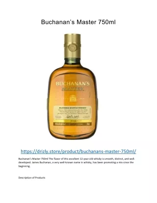 buchanan s master 750ml