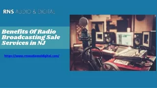 Professional Radio Broadcasting Sale Services in NJ
