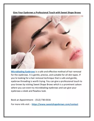 Microblading Near Me Get the Perfect Eyebrows