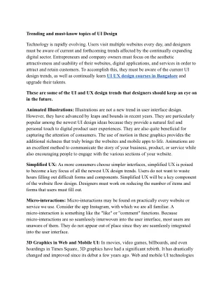 trending and must know topics of ui design