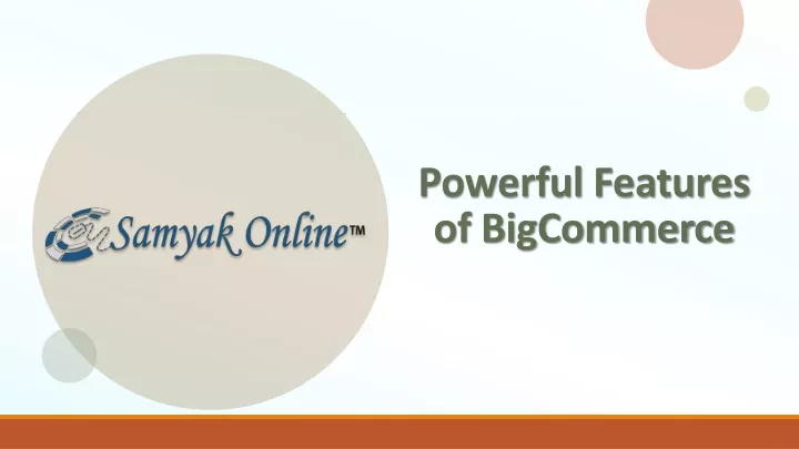 powerful features of bigcommerce