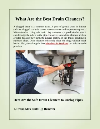 Best Drain Cleaners for Kitchen