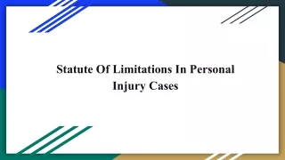 statute of limitations in personal injury cases