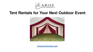 Tent Rentals for Your Next Outdoor Event