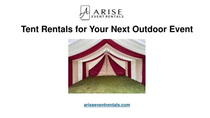 tent rentals for your next outdoor event