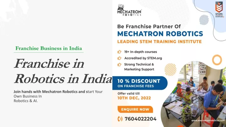 franchise in robotics in india