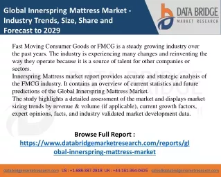 global innerspring mattress market industry