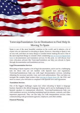TorreviejaTranslation: Go-to Destination to Find Help In Moving To Spain