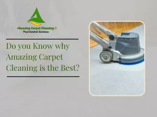 Do you Know why Amazing Carpet Cleaning is the Best