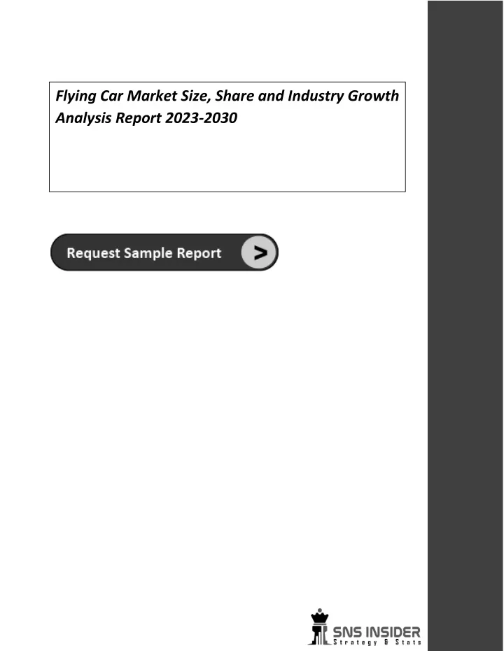 flying car market size share and industry growth