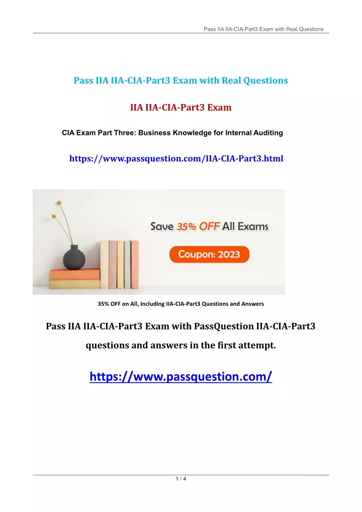 pass iia iia cia part3 exam with real questions