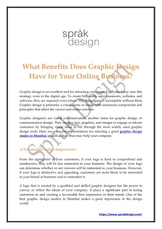 What Benefits Does Graphic Design Have for Your Online Business