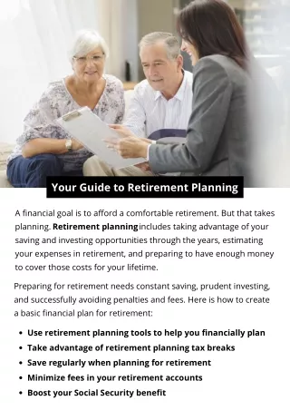 your guide to retirement planning