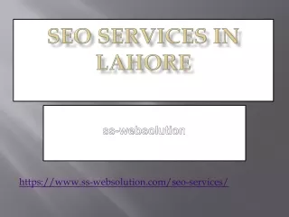 SEO Services in Lahore